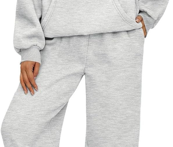 Womens 2 Piece Outfits Lounge Hoodie Sweatsuit Sets  Sweatshirt Baggy Fall Fashion Sweatpants with Pockets