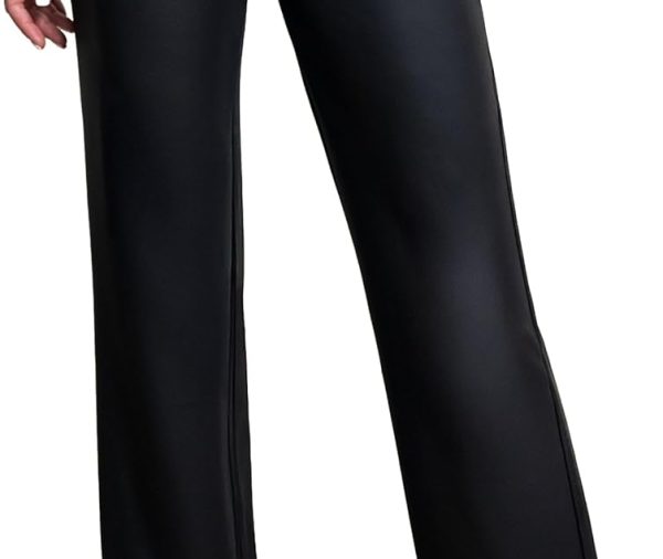 Leggings for Women in Luxe Velvet or Vegan Faux Leather - Available in Regular and Plus Size