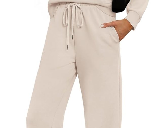 Two Piece Sets for Women Fall Outfits Lounge Sets Mock Neck Tops Wide Leg Pants Vacation Travel Airport Outfits